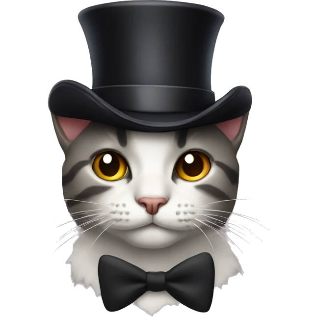 cat with mustache and top hat emoji