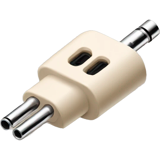 beige stereo adapter mini jack to big jack for headphones  emoji