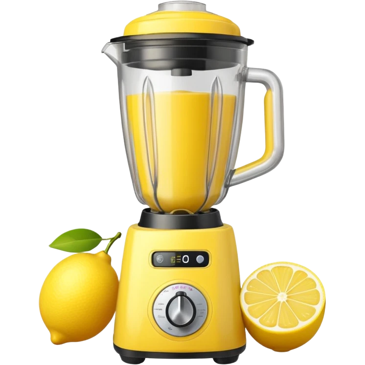 mac os fruit lemon blender yellow retro emoji