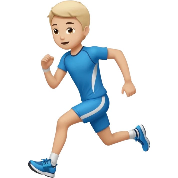 High resolution of ful body kid running  emoji