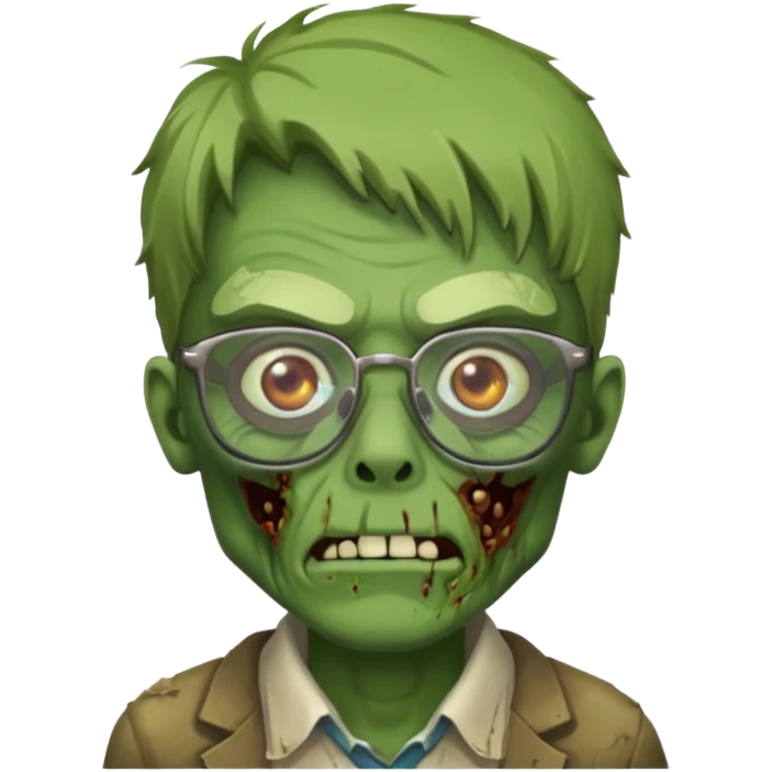 glasses zombie emoji