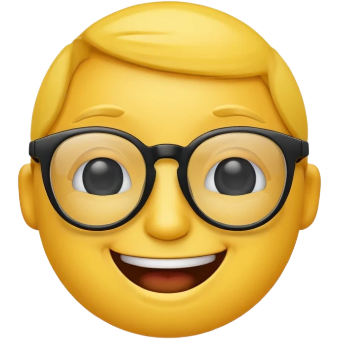 A SMILING EMOJI WITH BLACK FRAME GLASSES emoji