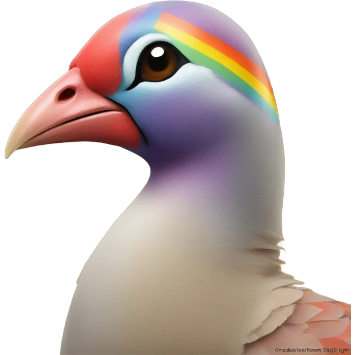 Rainbow chukar emoji