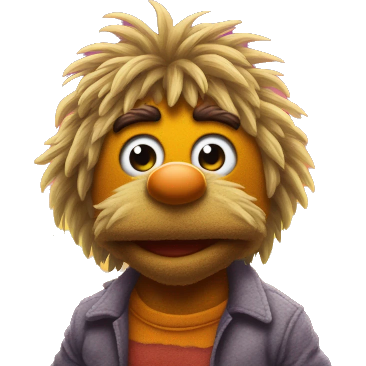 Attractive Detailed image of  fraggle rocks hot muscle trainer sunset colored emoji