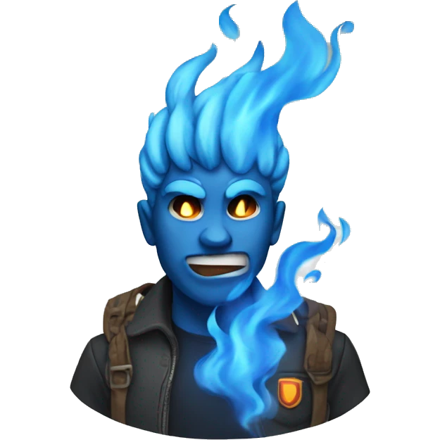 Blue fire emoji