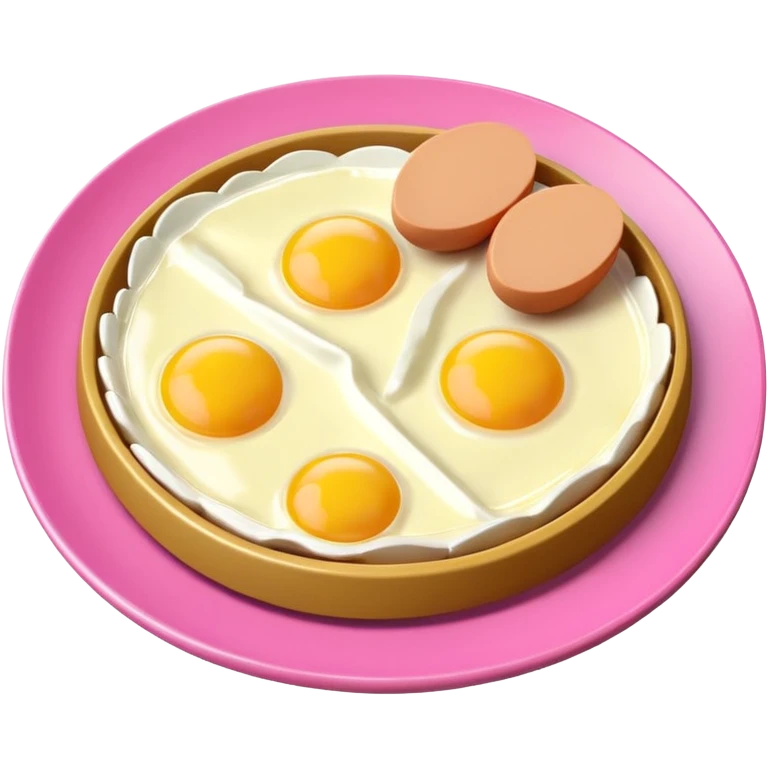 Toki Doki kawaii SPAM and eggs plate sculpture art emoji