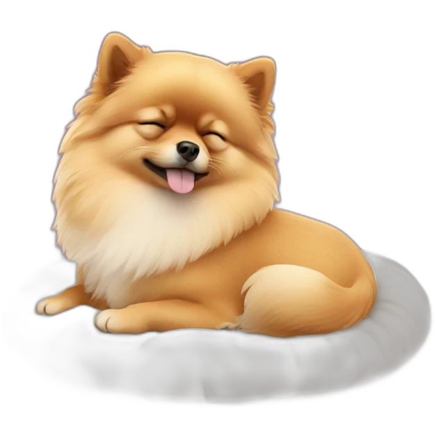 pomeranian-sleeping emoji