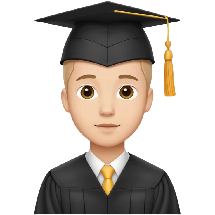 male student with graduation cap emoji