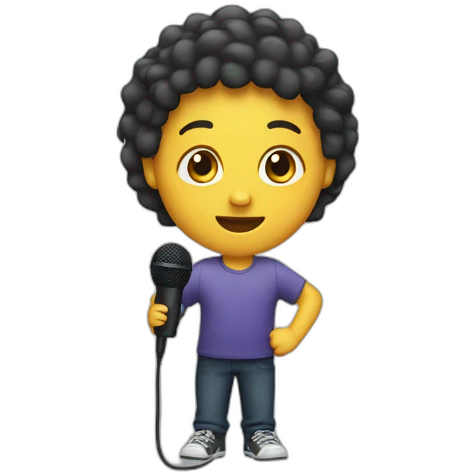 children with microphones emoji