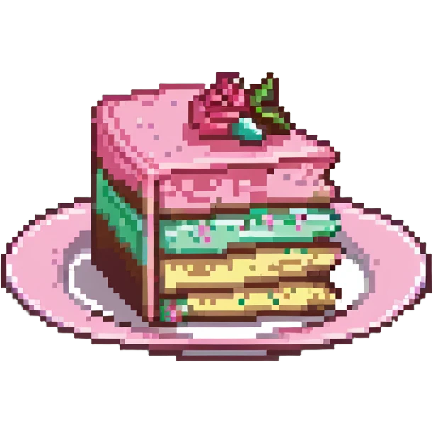 slice of cake with pink frosting emoji