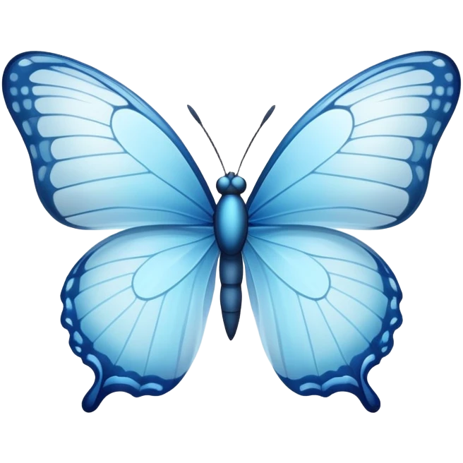 baby blue butterfly  emoji