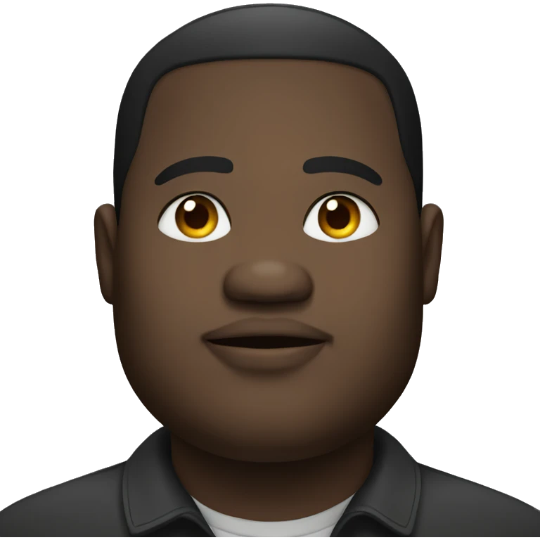 Fat black man emoji