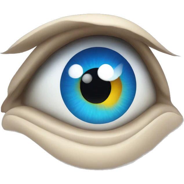 Oeil bleu emoji