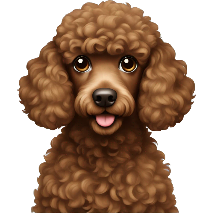 brown poodle emoji