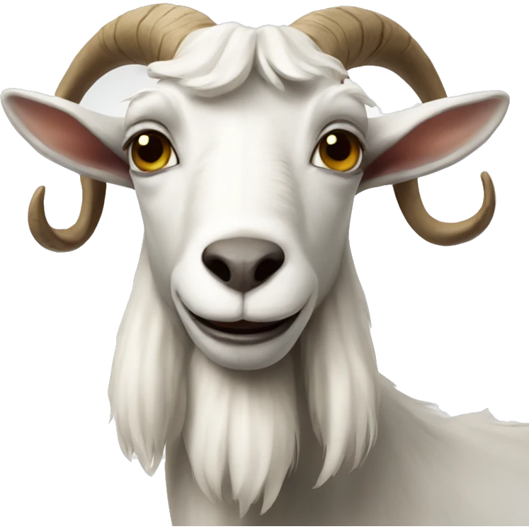 Old white goat emoji