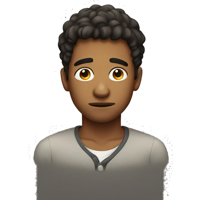 Sad handsome young man  emoji