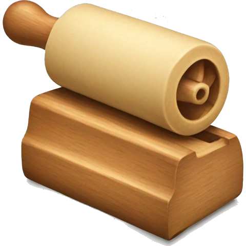 wooden dough roller emoji