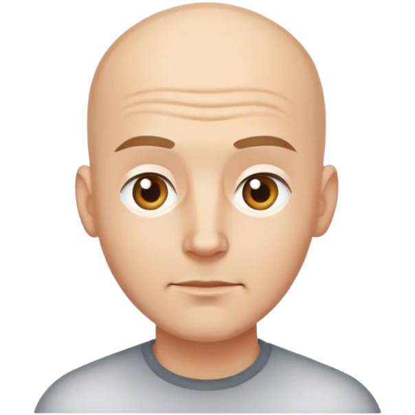 Bald guy with extremely shiny forehead  emoji