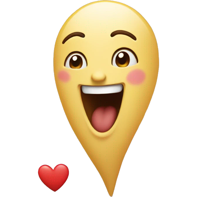 Heart and happy face emoji