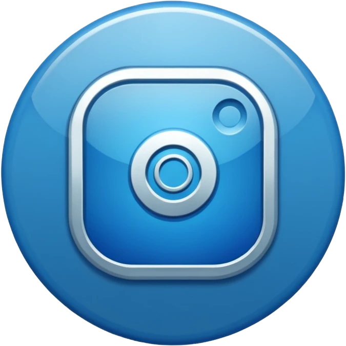 Badge V  Instagram bleu emoji