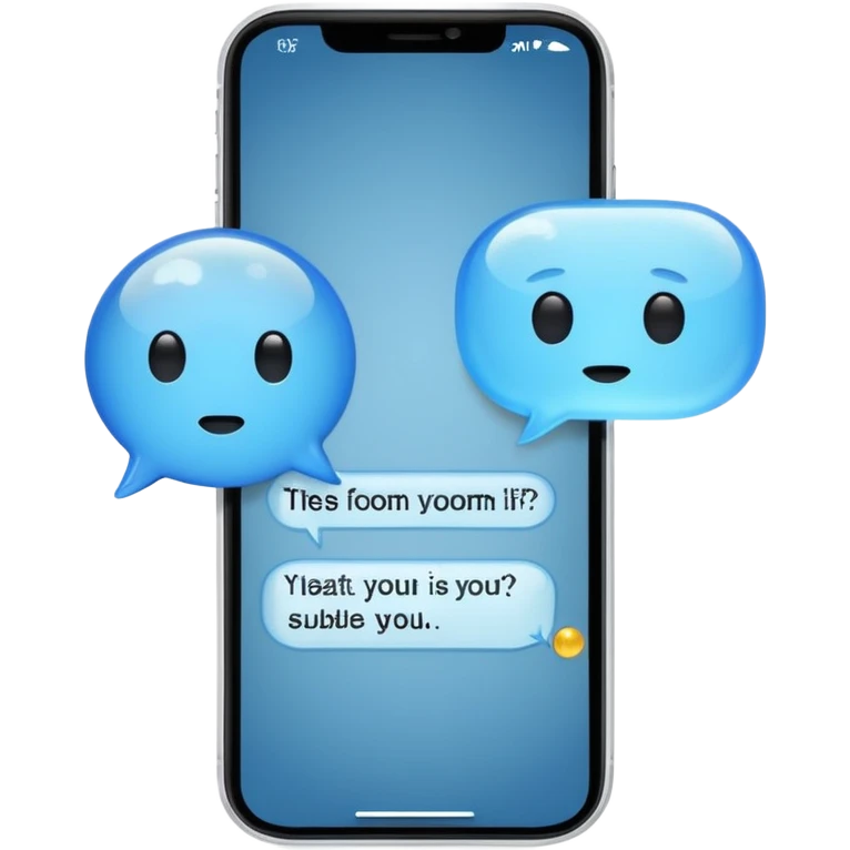 an recent iphone where we can see bubble speech on the screen emoji
