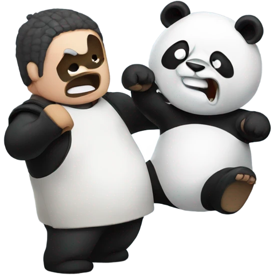 Me fighting a panda emoji