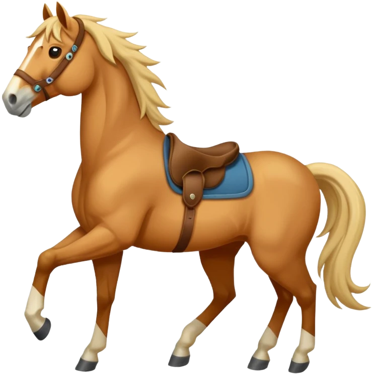 Realistic tan mustang horse emoji