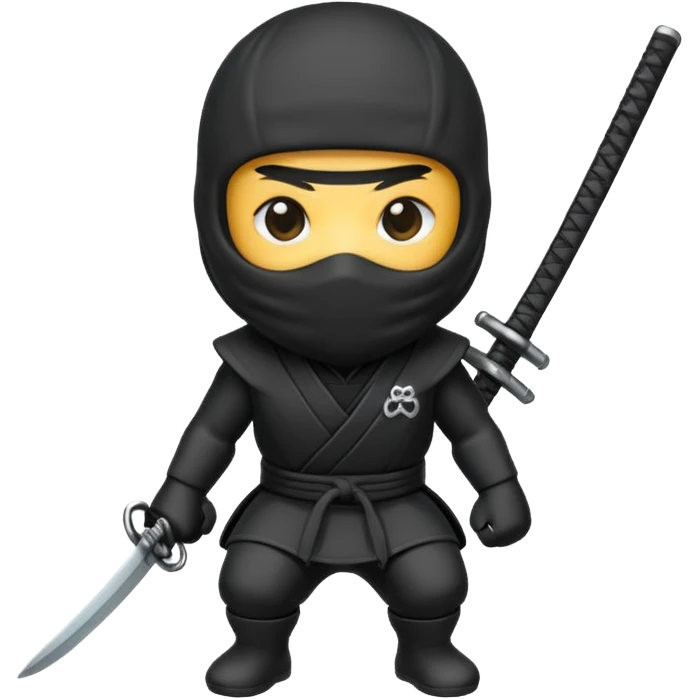 Black Ninja emoji with MB written on it emoji