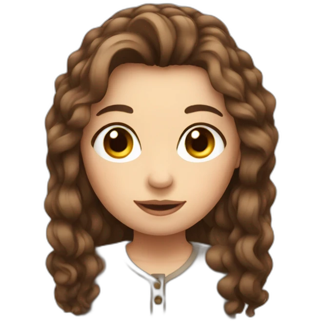moni with brown hair from germany emoji