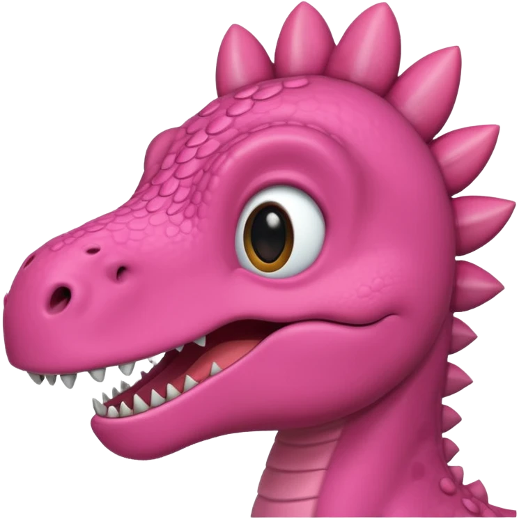 Crea un emoji de un dinosaurio de color rosa, que sea como este 🦖 emoji