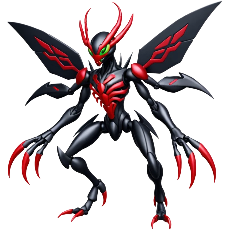 Venom-Cyberbug-Genesect-Vikavolt-Darkrai-Scizor-fusion, full body emoji