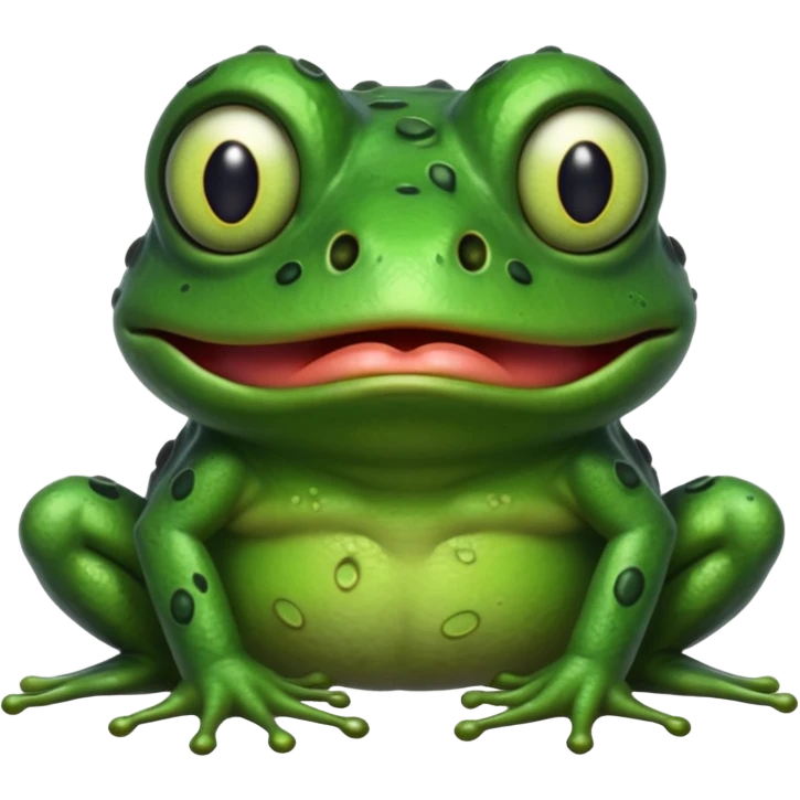 An undescribable horror frog emoji
