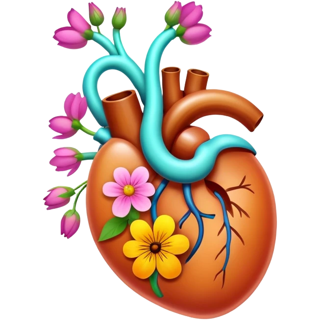 riñon y flores emoji