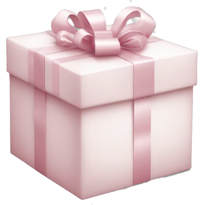 Light pink Christmas gifts under a white Christmas tree  emoji