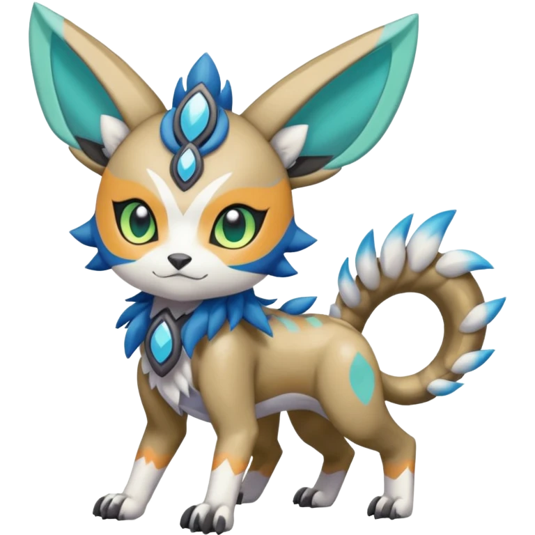 Colorful Exotic Randomly-colored Cartoon Anime Meloetta-WereGarurumon-Trico-Pokémon-Fakémon-fusion-hybrid-creature emoji