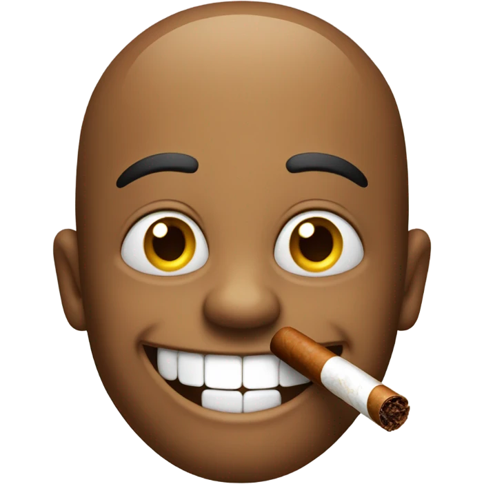 Happy face with cigar emoji
