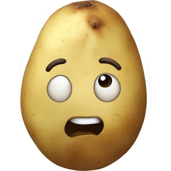 Potato with face emoji