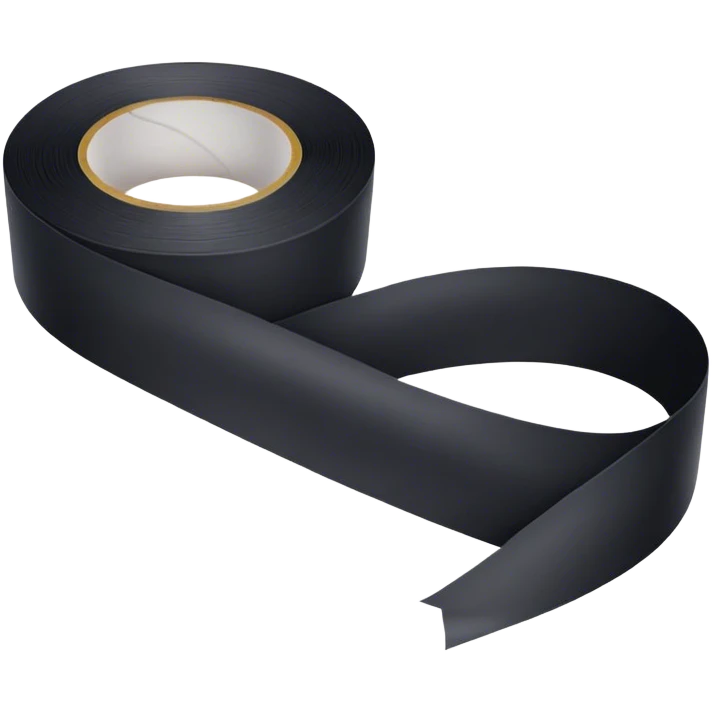 wide black stretch tape emoji
