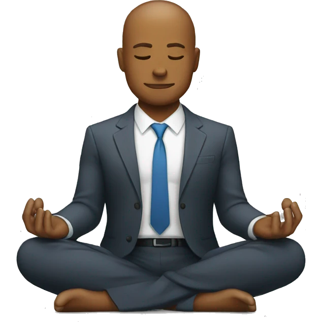 businessman meditating emoji