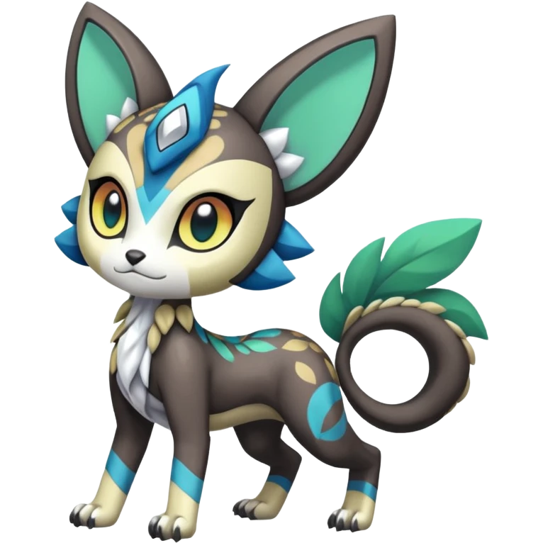 Colorful Exotic Randomly-colored Cartoon Anime Meloetta-WereGarurumon-Trico-Pokémon-Fakémon-fusion-hybrid-creature emoji