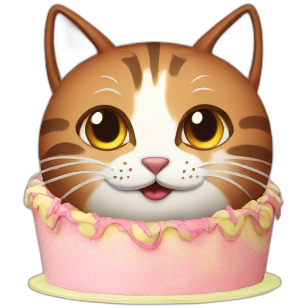 Cat cake emoji