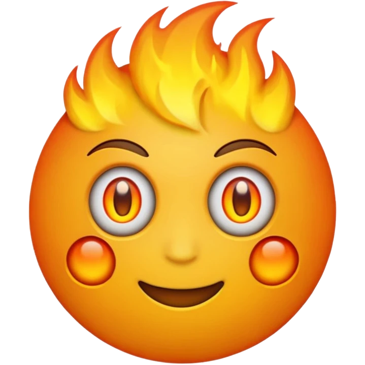Emoji with fire eyes  emoji