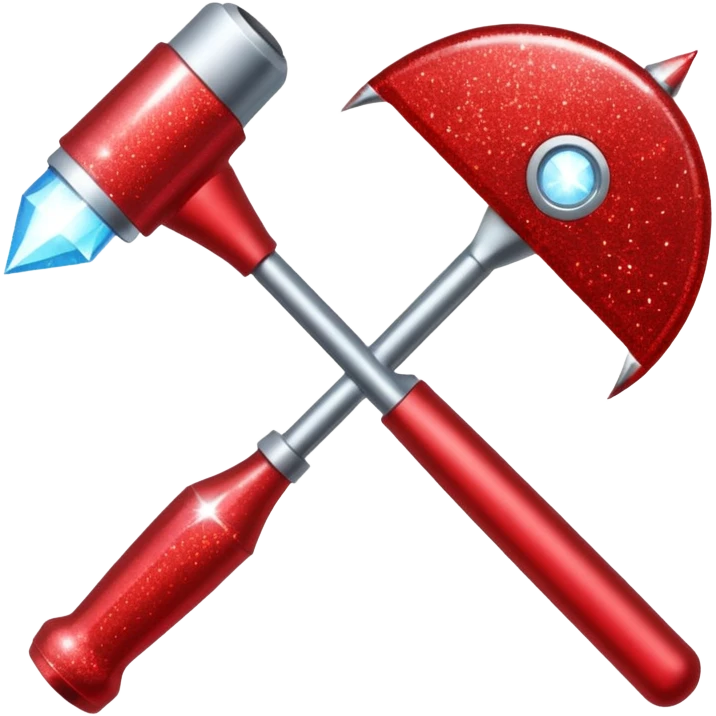 red glitter tool emoji