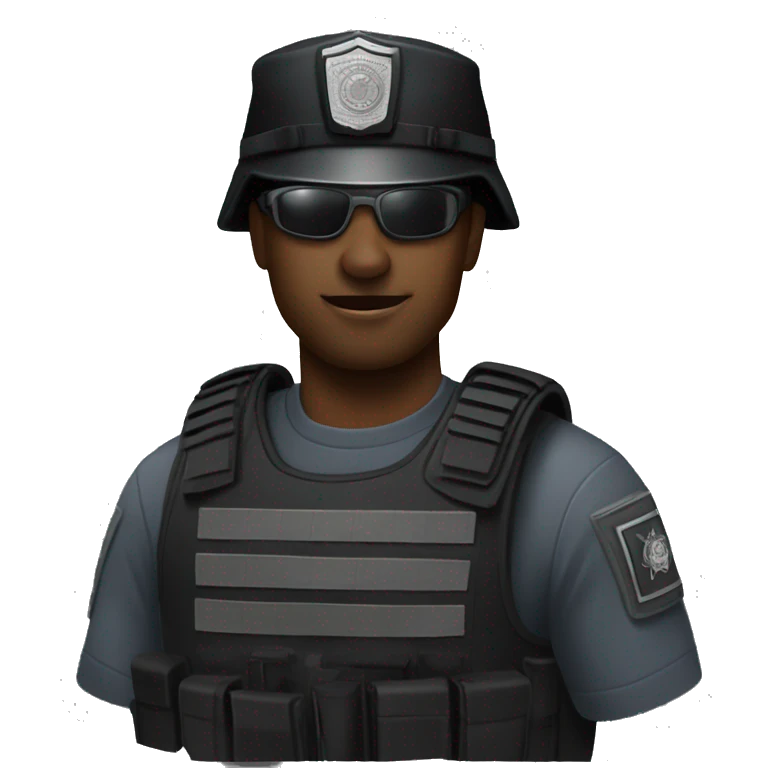Swat officer iOS  emoji