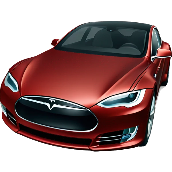 Tesla med julepynt emoji