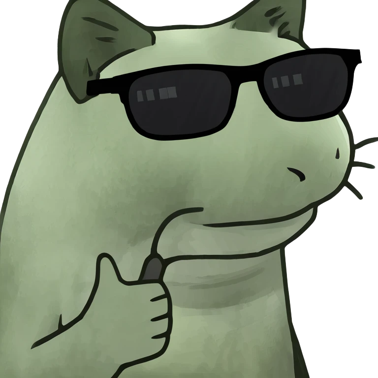 Cat with sunglasses emoji