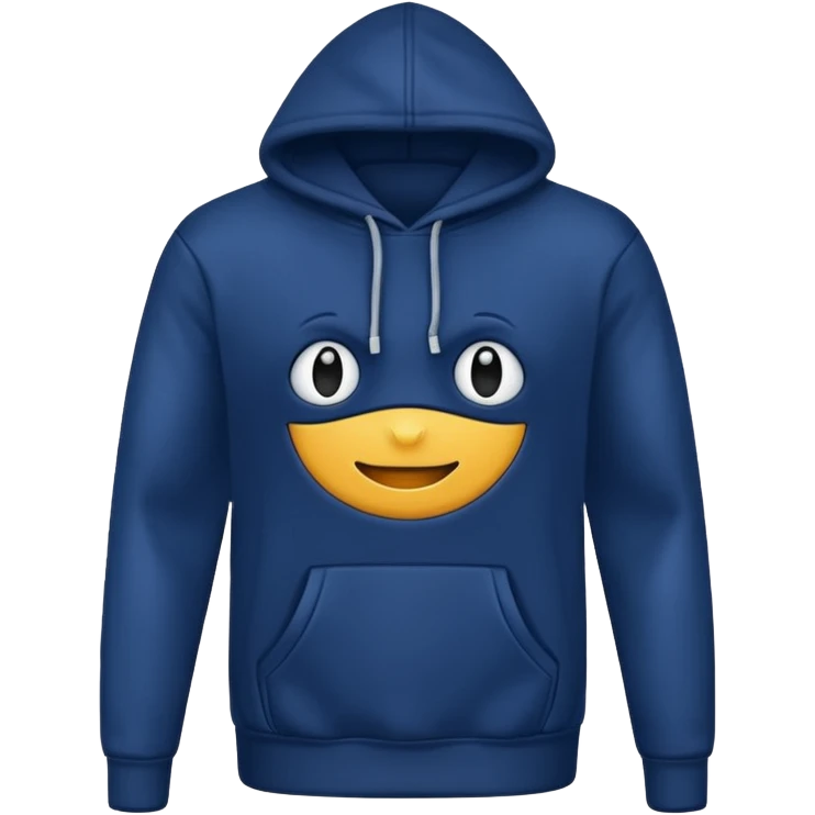 hoddie darkblue without smiley and without people emoji