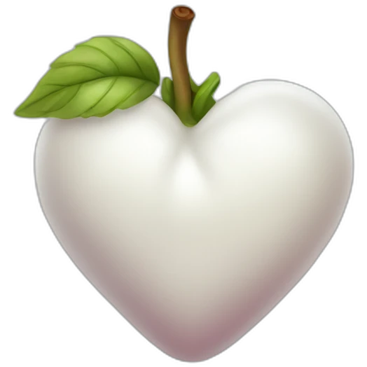 White heart berry emoji