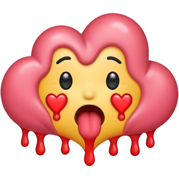 un emoji vomitando corazones emoji