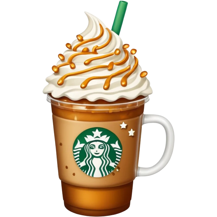 Starbucks drink with stars emoji